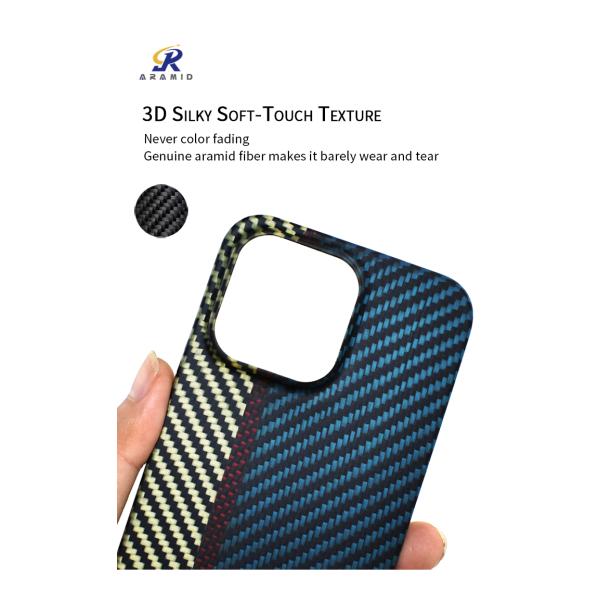 Full Camera Protection Aramid Carbon Fiber Cell Phone Case For IPhone 14