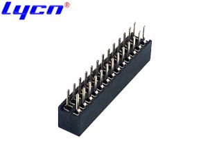 China Customized Female PCB Header Connector 1.27mm Pitch  80° Double Row PA6T on sale