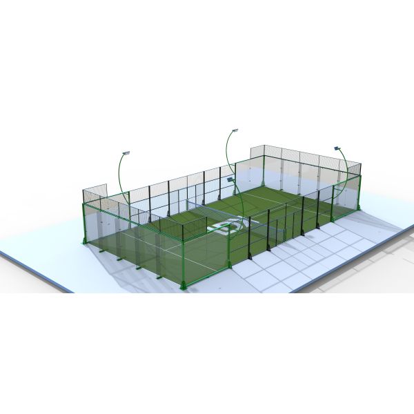 360 Degree Panoramic Visual Padel Court Safety Protection For Diverse Sports Scenarios