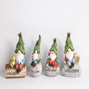 Cheap OEM / ODM Polyresin Garden Ornaments Decor Cartoon Gnomes Figurine wholesale