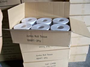 Cheap Recycle Jumbo Roll Toilet Tissue Paper Bath Tissue 2 Ply 2000ft/12 6 Per Case wholesale