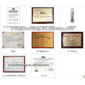 Xiamen XGMA Machinery Equipment Co., Ltd. Certifications