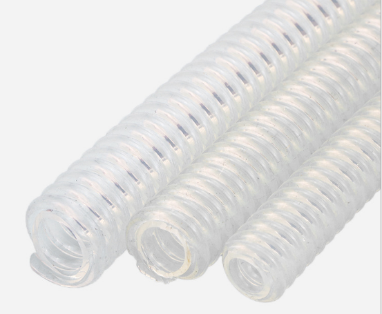 Transparent Silicone Corrugated Flexible Tubing Medical Grade FDA Certificated