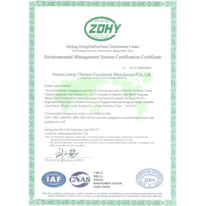 Henan Leway Thermal Equipment Manufacture Co., Ltd. Certifications