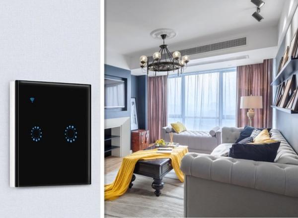 Quality 220v  WiFi Touch Switch Wall Led  Light Switch Panel Wireless Switch Support Timing and Remote Control Work with  Google for sale
