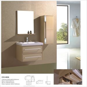 Cheap Wall Mounted Hangin Bathroom PVC Vanity Cabinets with Side Cabinet wholesale