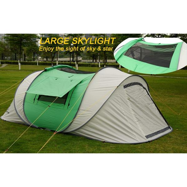 Large Skylight 360×210cm Pop Up Camping Tent For Beach