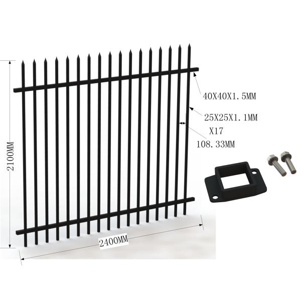 PVC Coated Pressed Spear Top Fencing