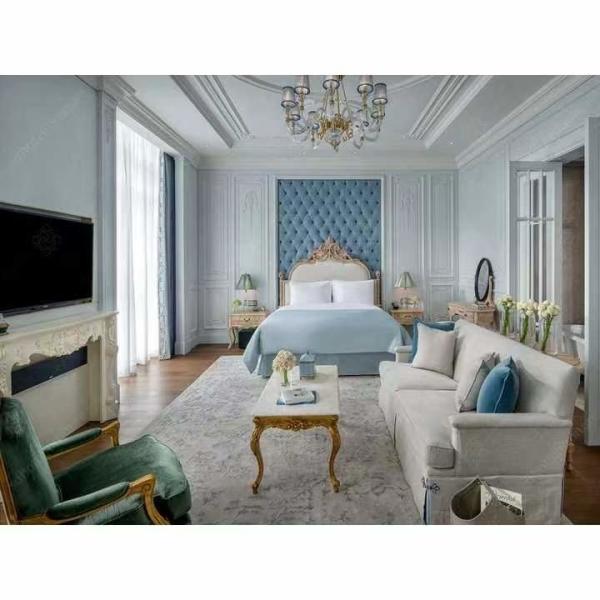 FSC High End Hotel Furniture European Style Carved Villa Bedroom Set