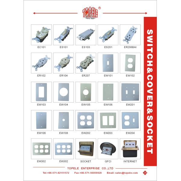 125V 15A / 20A Single Receptacle / Duplex GFCI Receptacles, Electric Switches and Sockets