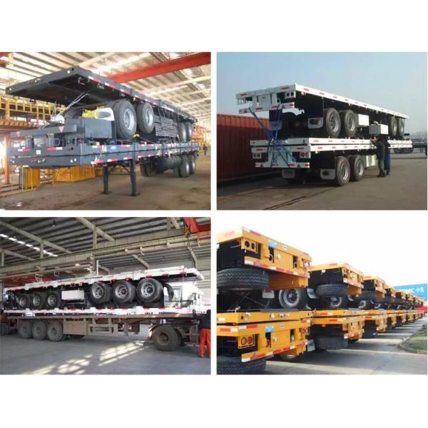 2 Axle 3 Axle 40 Ft 20 Ft Flatbed Container Semi Trailer