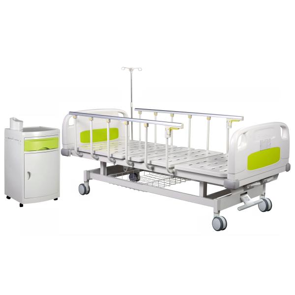 Medical Equipment Two Cranks Manual Hospital Bed Fowler Hospital Bed For Patients
