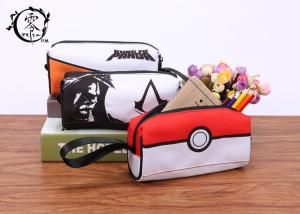 Cheap Cartoon Pokemon Balls Canvas Pencil Case Pouch Portable Waterproof Pencil Wrap Case wholesale