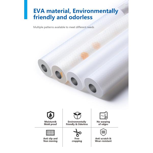 Countertop and Fridge Shelf Liner Grey Diamond Pattern with 220gsm-650gsm Gram Weight