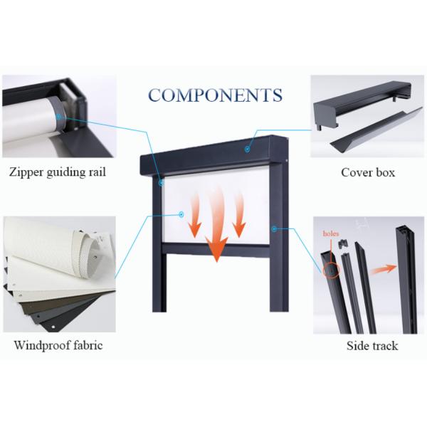 Smart 230V DIY Electric Roller Blind Custom Blackout Motorized Automatic 320cm