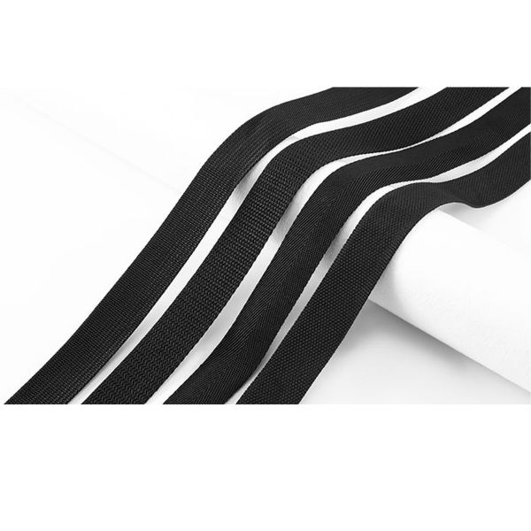 Dansky Factory Wholesale Black Color Different Sizes Webbing Tape Strap Plain Weave Polyester PP Webbing for Bag Backpack