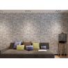 Buy cheap Non Woven Grey Real Looking Brick Wallpaper Embossed 3D Effect , 0.53*10M Size from wholesalers
