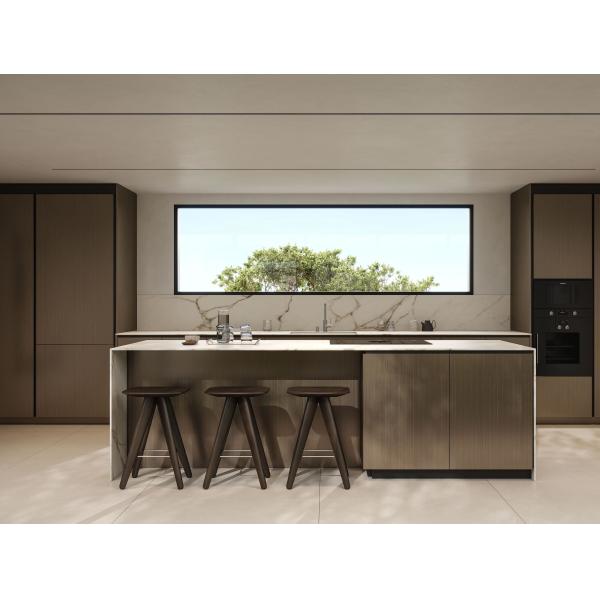 Multifunctional Household High End Wood Veneer Kitchen Furniture For Apartments And Hotel