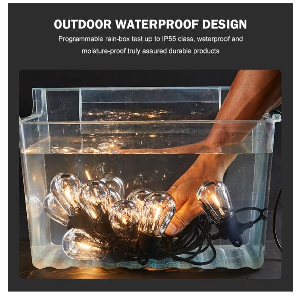 2700K Warm White Solar Strip Light , Solar Holiday String Lights For Patio Park Yard