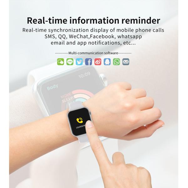 Black Wallpaper Smartwatch For Women Real Time Weather Forecast / Heart Rate Monitor