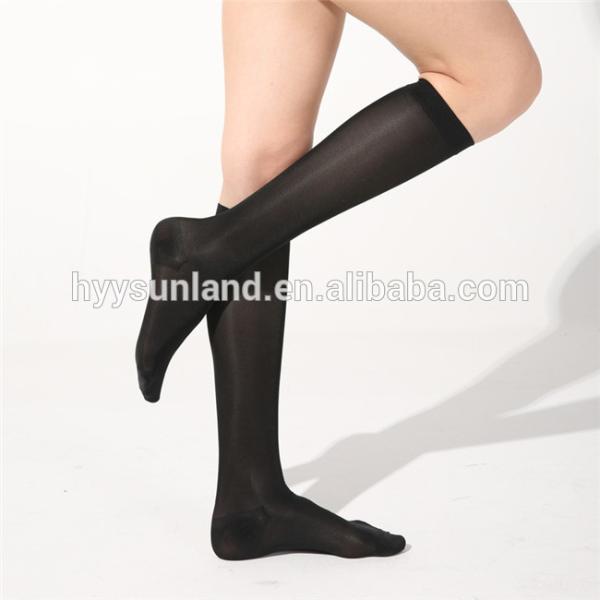 Y-Z Women's Custom Office Nylon Stockings High Trample Feet Silk Woven Technics Ladies' Daily Use with Logo on Cuff