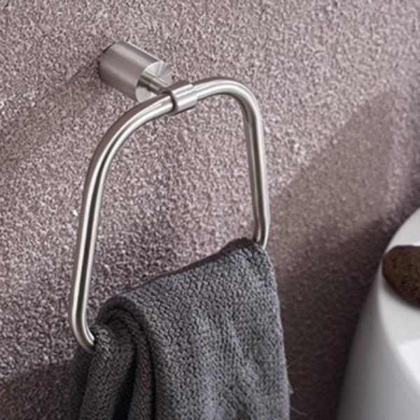 Metal Bathroom Hand Towel Holder Stainless Steel 304 Wall Mounted Satin Polished