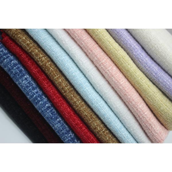Wholesale New Plaid Tweed Coat Chenille Fabric for Autumn and Winter Women's Coat Clothing Luggage Fashion Cushion