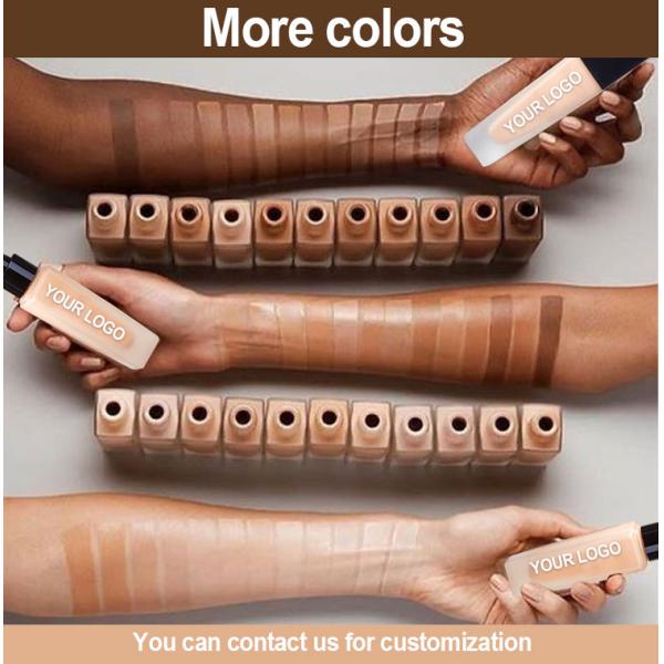 Women's Full Coverage Natural Mineral Liquid Foundation Wholesale Waterproof Concealer Sunscreen Cream Dark Light Loose Makeup