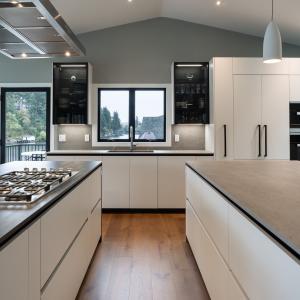 Multifunctional White Melamine Kitchen Cabinet House Dining Table Center Unit