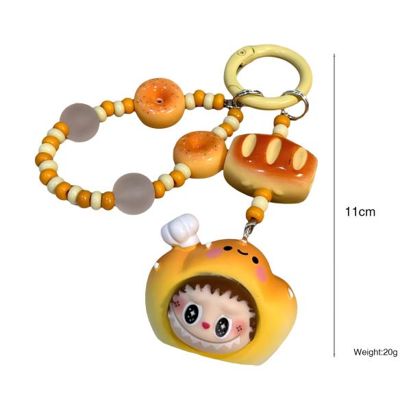 Labubu PVC Keychain Pop Mart Monster Doll Bag Charm Phone Lanyard Mobile Phone Strap