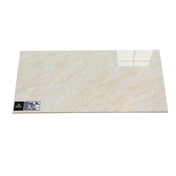 Glossy Solid Marble Ceramic Tile 300x600cm Dining Living Room Interior Wall Flooring