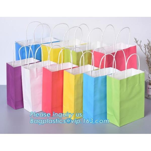 Eco Retail Packaging Recyclable Kraft Paper Gift Bags Natural Tote Retail, Party, Craft, Gifts, Wedding, Recycled, Bus