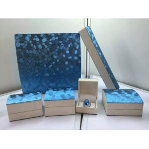 Cheap Blue Pearl Jewelry Plastic Box , Leatherette Gift Packaging Boxes wholesale