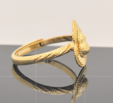 Heart-shaped ring for 925 sliver gold plating