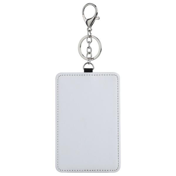 Sublimation Custom Blank ID Card Holder Luggage Tag Keychain Diy Custom Pu Leather Sublimation Card Holder