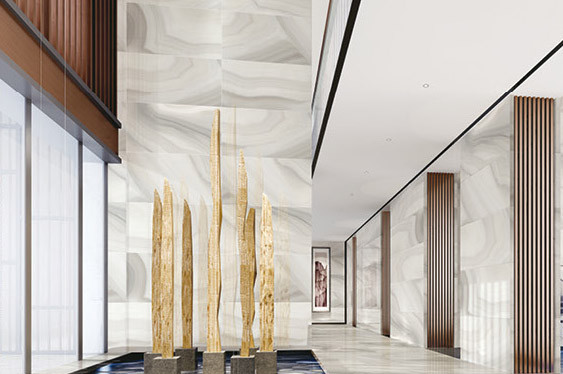 Abrasion Resistance Marble Look Porcelain Tile 24 X 48 X 0.47 Inches