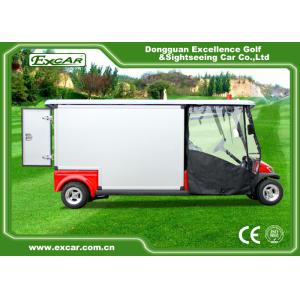 Red 2 Passenger 48V Electric Ambulance Car For Emergency Closed Type