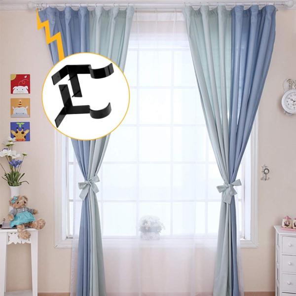 Double Curtain Rod Holders Brackets for Window Bedroom Home Decoration Party Occasion
