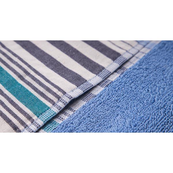 Cotton Stripe Double Sided Towel , Home Face Towel Hotel Bath Plain Dyed