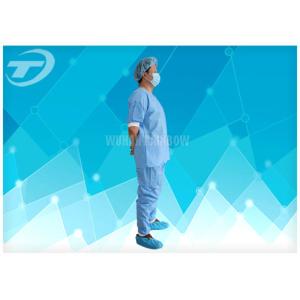 China Disposable Coveralls Waterproof Disposable Gown With Knitted Cuff on sale