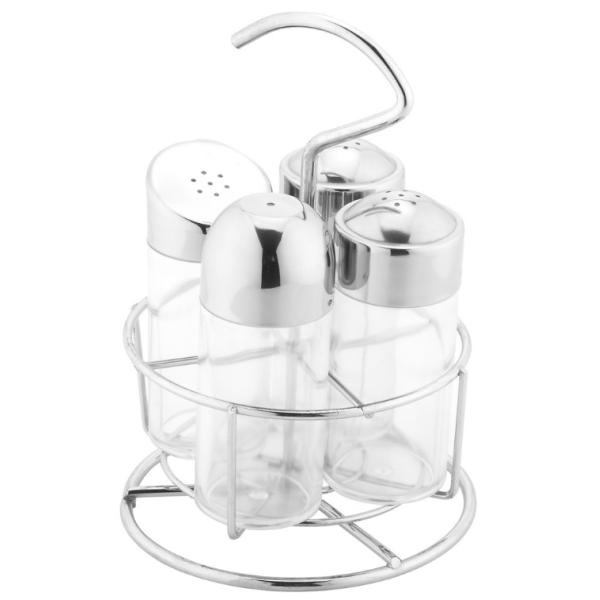 Salt and Pepper Shakers Soy Sauce and Oil Dispensers / High Transparent Glass Condiment Pots