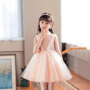 Cheap Summer Children's Clothing New Girl Princess Dress Sequin Design wholesale