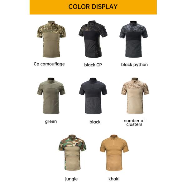 100% Cotton Men's Training T-Shirt with Quick Drying and Woodland Camouflage Design
