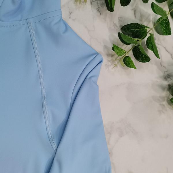 Blue Women Anti UV Horse Riding Tops Equestrian Shirts 230gsm