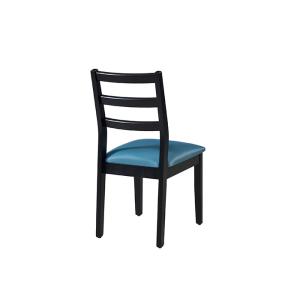 China Hotel Solid Wood Blue Upholstered Dining Chairs on sale