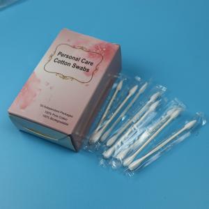 Cheap Individual Wrapped Paper Stick Round And Pointed Cotton Swab For Personal Care wholesale
