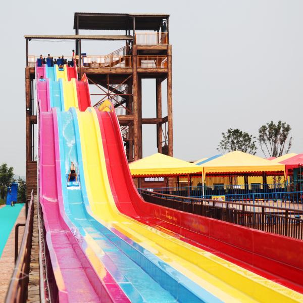 Aqua Park Construction Fiberglass Water Park Rides For Adult Racing Games