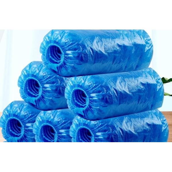 Non Woven Blue Disposable Shoe Covers Slip Resistant For Hospital / Laboratory