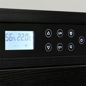 Precision Temperature Control Black Solid Wood Kitchen Wine Cooler