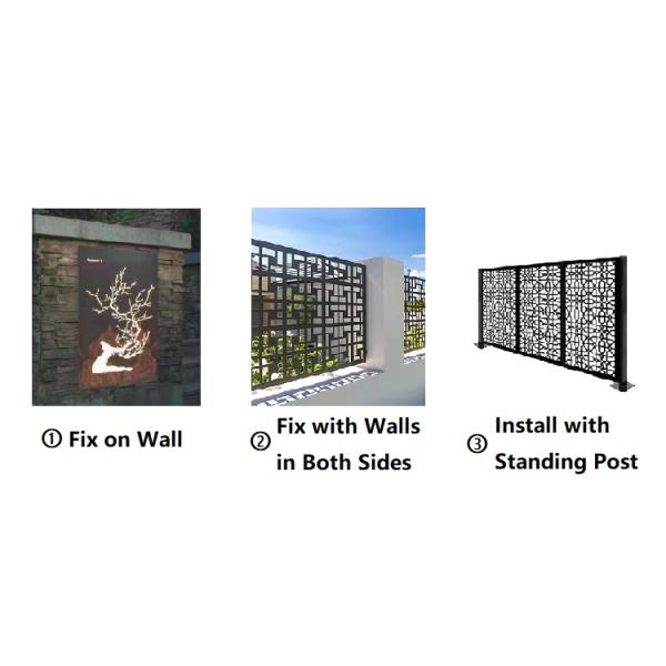 Villa Corten Steel Privacy Panels Garden Corten Panel Fence